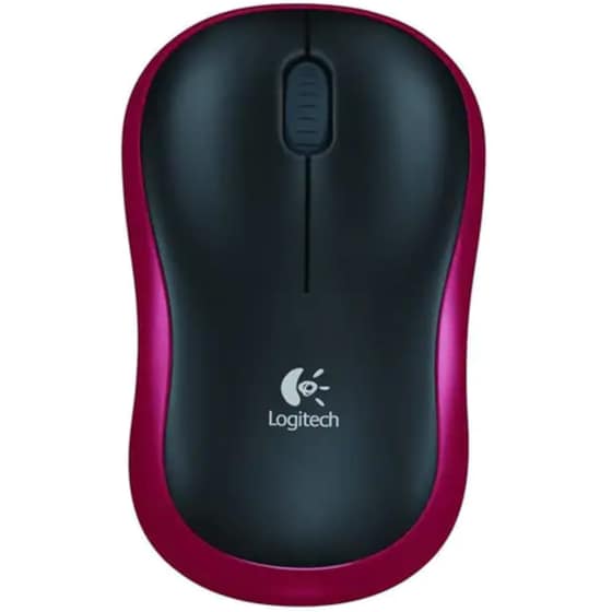 Logitech M185 Ασύρματο Mini Ποντίκι Μαύρο/Κόκκινο