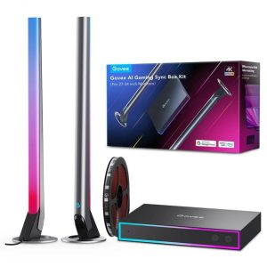 Govee H6601 AI Gaming Sync Box Kit LED Lighting (For 27-34” Monitors)