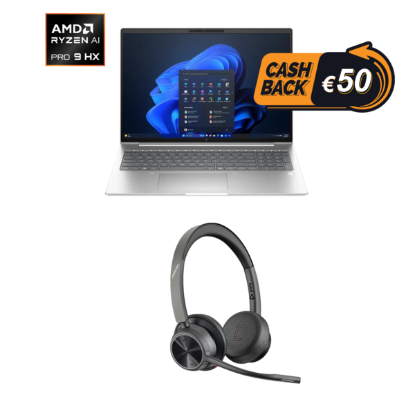 HP EliteBook X G1a 14” with AMD Ryzen™ AI 9 HX PRO 375 processor + HP Poly Voyager 4300 Series (Poly Promo)