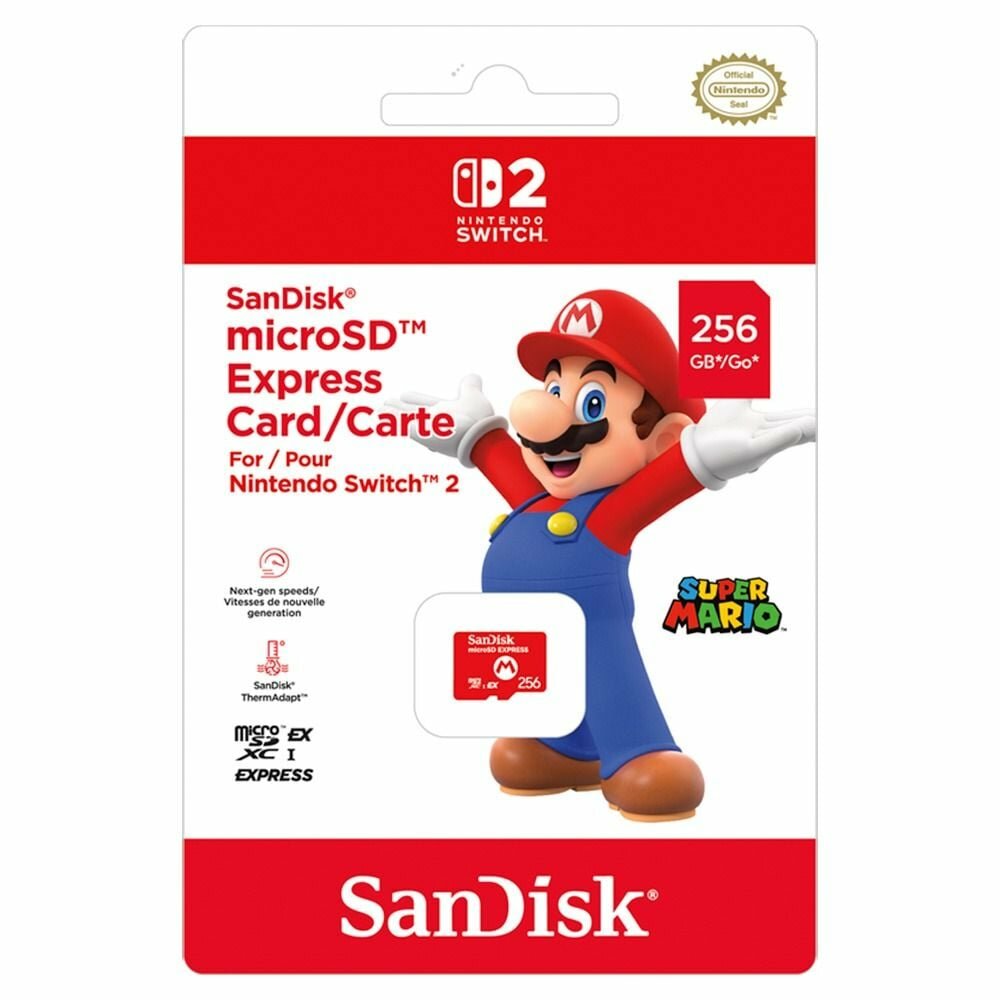 256GB Micro SD Express Card Sandisk For Nintendo Switch 2