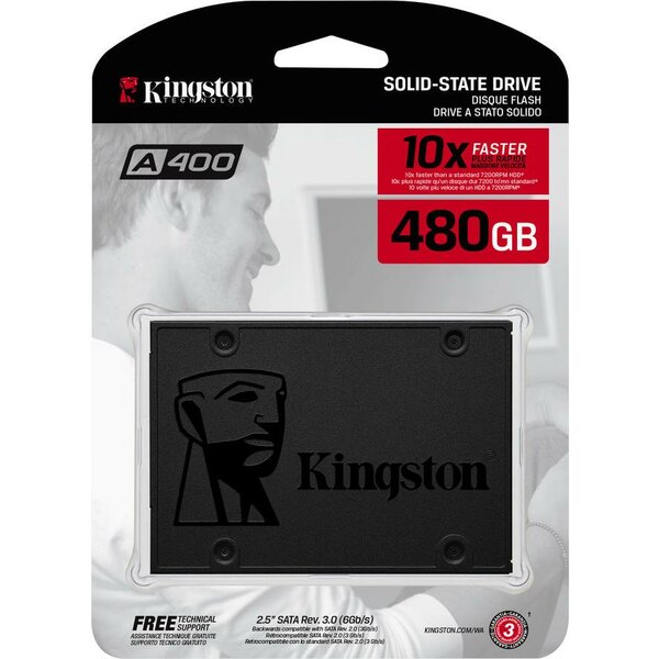 480GB 2.5" SATAIII 6Gbps Kingston SA400 SSD