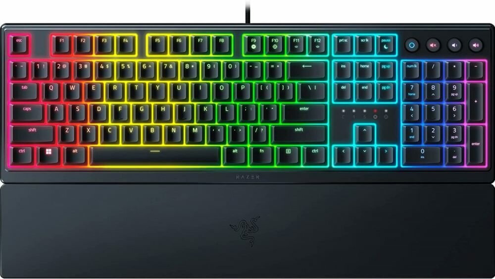 Razer Ornata V3 Gaming Keyboard Low Profile Mecha Membrane Switches Split Resist RGB US