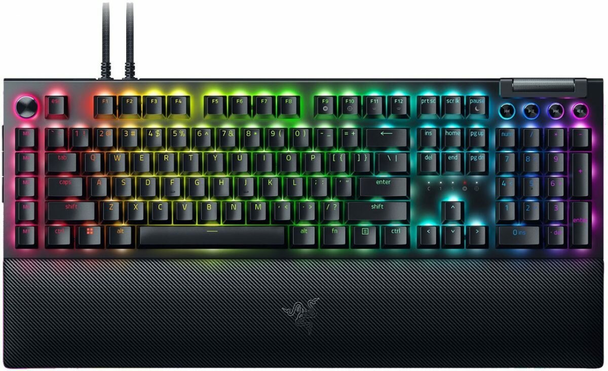 Razer Blackwidow V4 Pro Gaming Mechanical RGB Keyboard Yellow Silent Switches