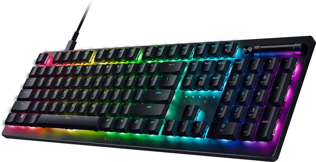 Razer Deathstalker V2  Low-profile RGB Gaming Keyboard Clicky Purple Optical Switches