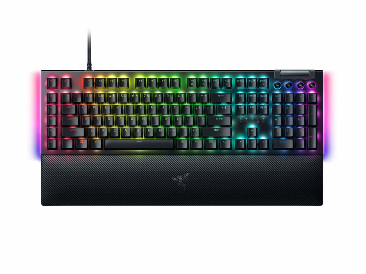 Razer Blackwidow V4 RGB Gaming Mechanical Keyboard Underglow Led Macro Yellow Linear Switch