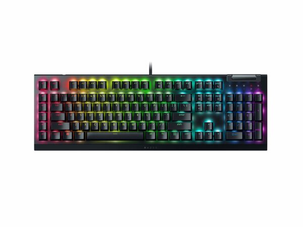 Razer Blackwidow V4 X RGB Gaming Mechanical Keyboard Macro Keys Yellow Clicky Switches ( Open Box )