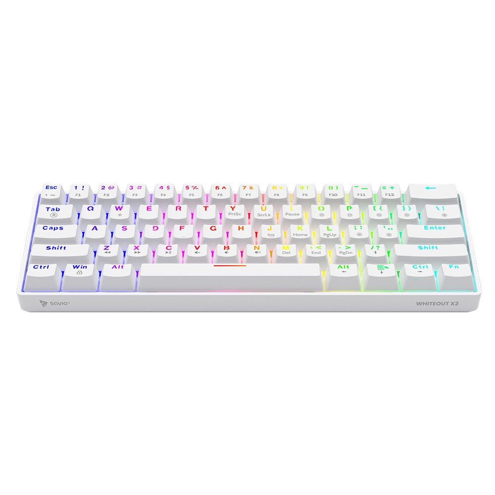 Savio Whiteout X2 Mechanical Gaming Keyboard With RGB Backlight With Brown Keys