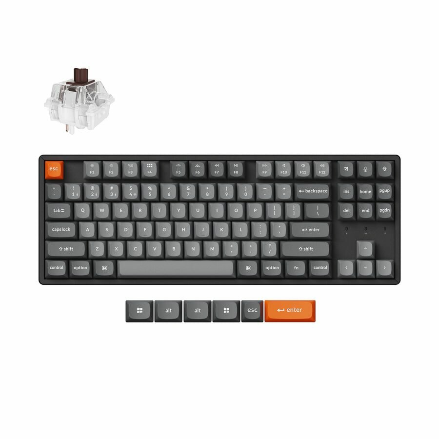 Keychron K8 Max (K8M-J3) QMK Wireless Mechanical Keyboard Brown Switch Hot-Swap 80% US