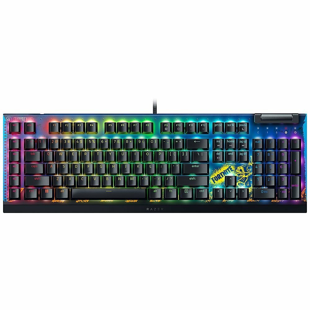 Razer Blackwidow V4 X Fortnite + Skin RGB Gaming Mechanical Keyboard Yellow Linear Switch