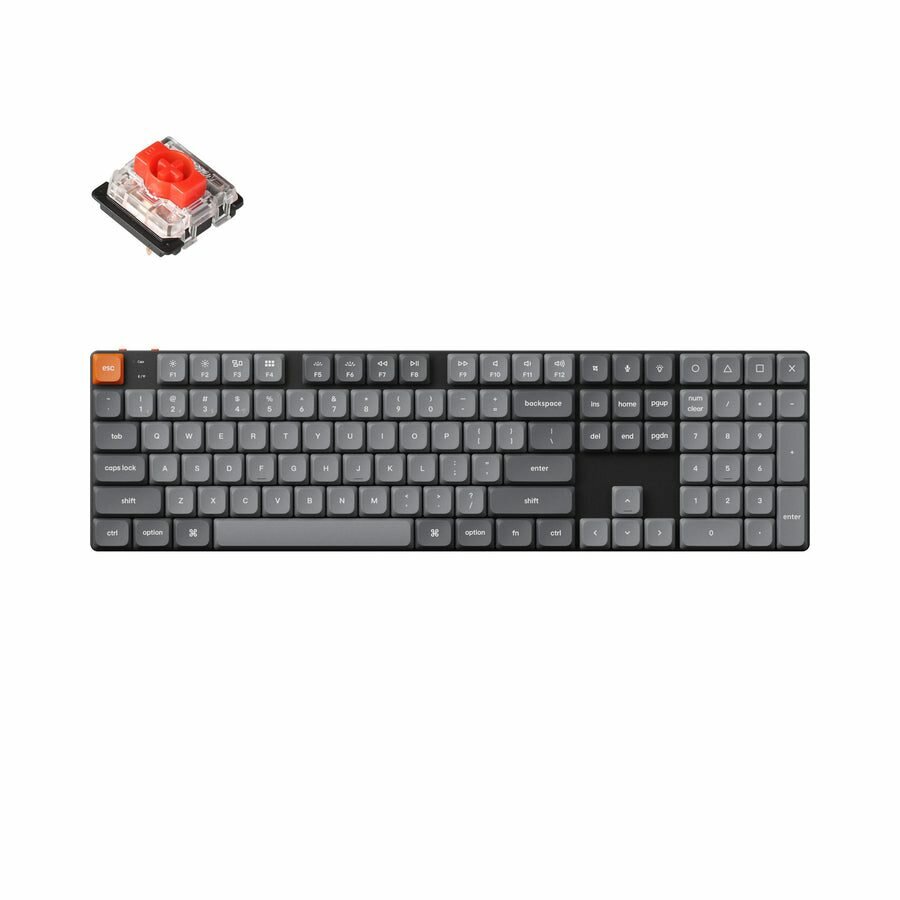 Keychron K5 Max (K5M-H1) QMK/VIA Wireless Custom Mechanical Keyboard-Red Switch Hot-swap 100% US