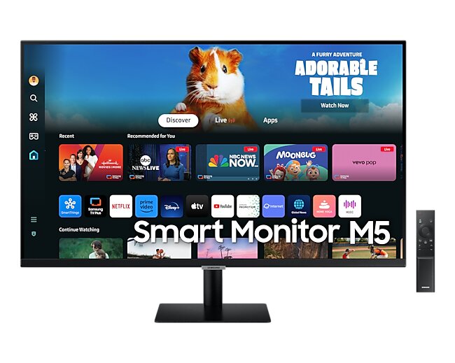 Samsung 27" Smart Monitor M5 (M50D) FHD with Streaming Apps and Speakers (LS32DM500EUX)