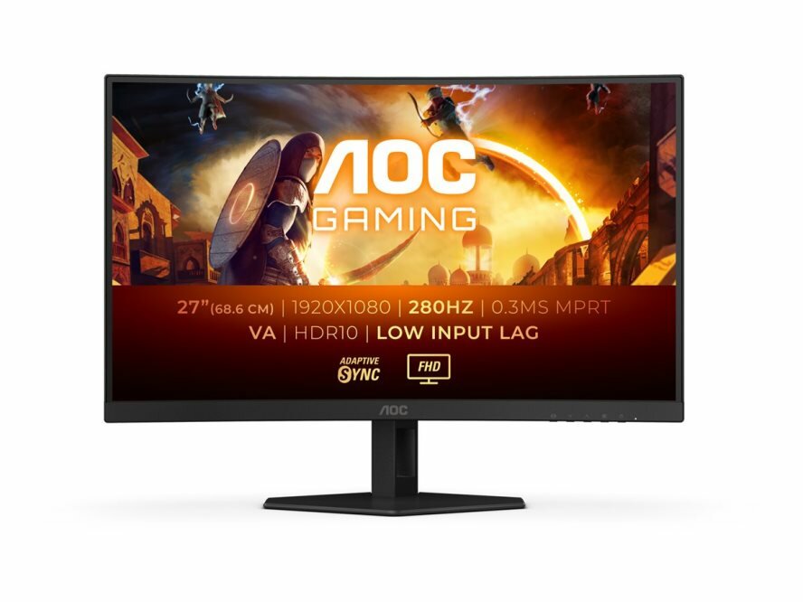 AOC C27G4ZXE 27" Curved Gaming Monitor FHD 0.3ms 280Hz
