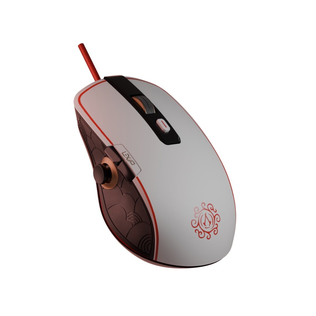 Limited Edition Lexip Assassin's Creed Shadows Wired Gaming Mouse With Joystick And Ceramic Feets
