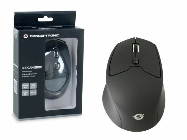 Conceptronic LORCAN ERGO 6-Button Ergonomic Bluetooth Mouse