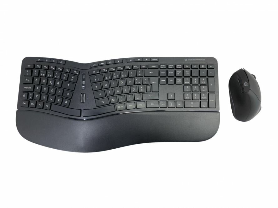 Conceptronic ERGO Wireless Ergonomic Keyboard & Mouse Kit (US)