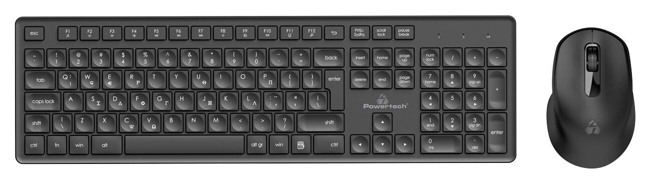 Powertech Wireless Keyboard & Mouse Set (GR-UK) PT-1151