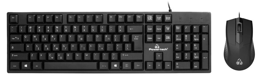 Powertech Wired Keyboard & Mouse Set