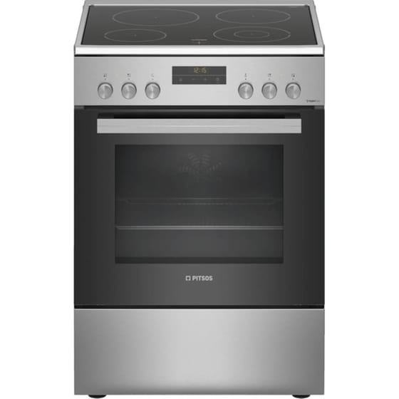 PITSOS PHNA39250 66 Lt Inox Ηλεκτρική Κουζίνα Κεραμική