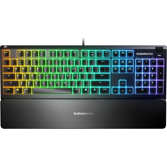 SteelSeries Apex 3 Gaming Μεμβράνης Ενσύρματο Full Size Πληκτρολόγιο Μαύρο (US)