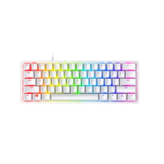 Razer Huntsman Mini Gaming Μηχανικό Πληκτρολόγιο 60% με Razer Clicky διακόπτες και RGB Λευκό (US)
