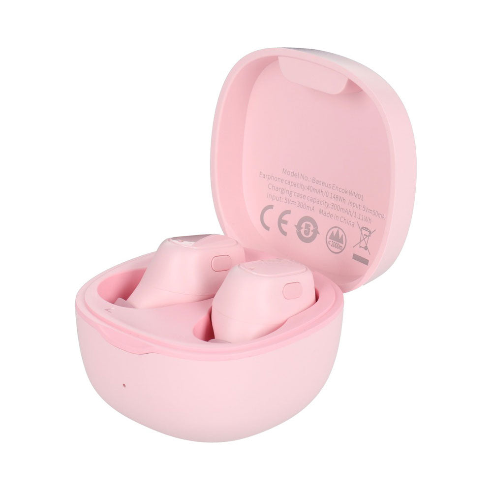 Baseus WM01 Headphones In Ear TWS Encok WM01 Pink