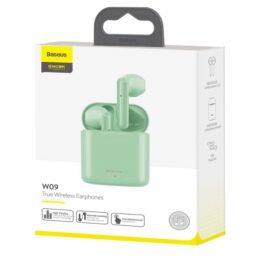 Baseus Earphone Bluetooth Encok W09 True Wireless Green