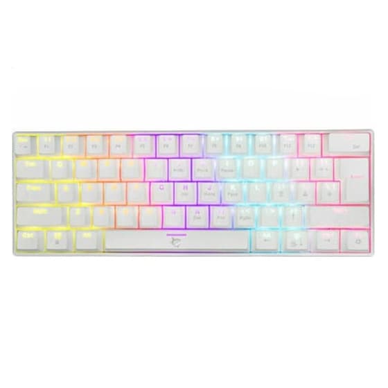 White Shark Shinobi Gaming Μηχανικό Ενσύρματο Πληκτρολόγιο 60% με Outemu Blue διακόπτες και RGB Λευκό (US)