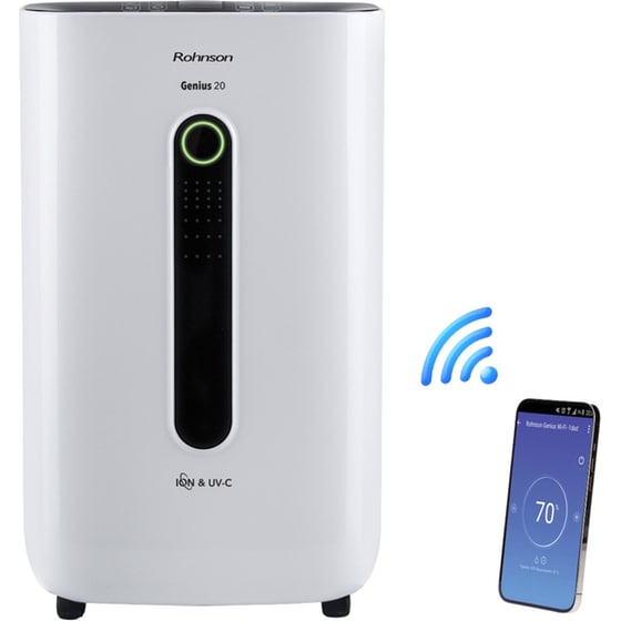 ROHNSON R-9920 Genius 20 Αφυγραντήρας 20lt με Ιονιστή και Wi-Fi