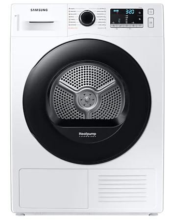 SAMSUNG DRYER 8KG, WHITE, BLACK DOOR