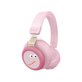 GJBY Headphones Bluetooth Dinosaur Light Pink