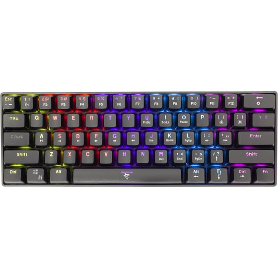 White Shark Shinobi Gaming Μηχανικό Ενσύρματο Πληκτρολόγιο 60% με Outemu Blue διακόπτες και RGB Μαύρο (US)
