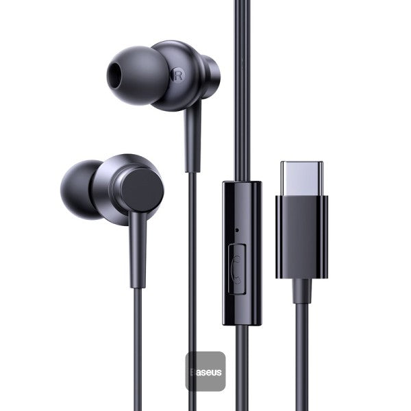 Baseus Earphones Wired Type C CZ17 Black