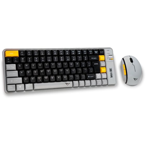 Alcatroz Tetriz Air 300C Ασύρματο Σετ Πληκτρολόγιο & Ποντίκι Γκρί-Μαύρο (US)