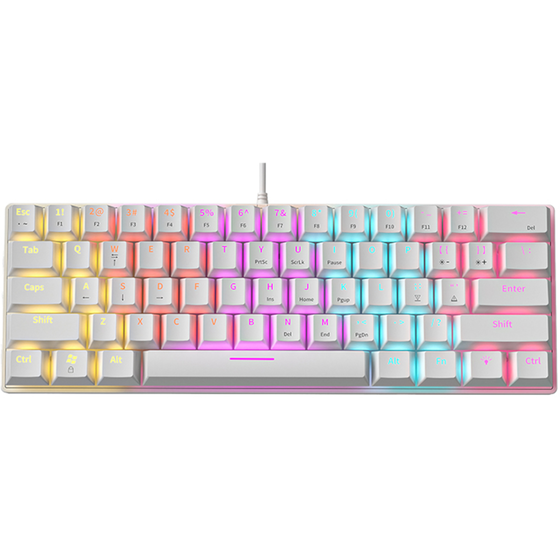 Armaggeddon MKA-1C Neo Gaming Μηχανικό Πληκτρολόγιο 60% με Custom Brown διακόπτες και RGB φωτισμό (US) White