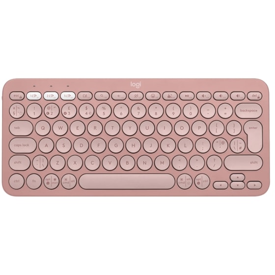 Logitech Pebble Keys 2 K380s Ασύρματο Bluetooth Πληκτρολόγιο Ροζ (US)