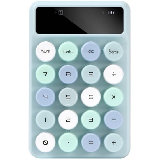 Alcatroz JellyBean Num A3 Ασύρματο Bluetooth Αριθμητικό Πληκτρολόγιο Crayon Aqua