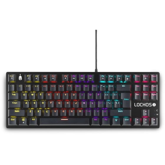 Spartan Gear Lochos 2 Gaming Μηχανικό Ενσύρματο Πληκτρολόγιο RGB Μαύρο (US)