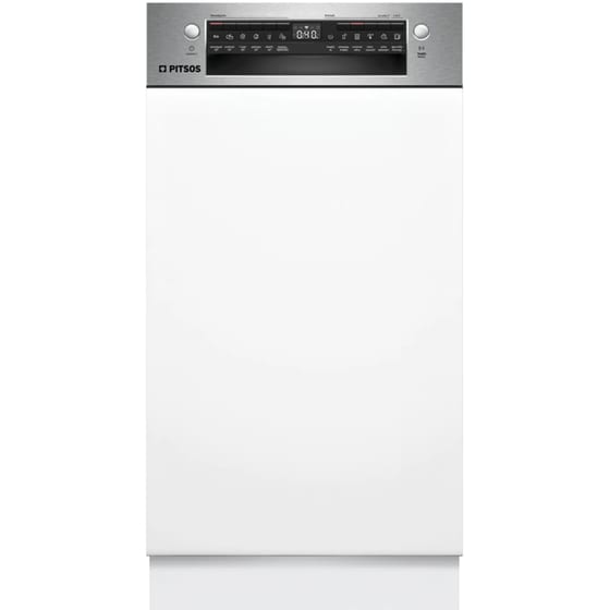 PITSOS DIS61I01 για 10 Σερβίτσια Γκρι Εντοιχιζόμενο Πλυντήριο Πιάτων