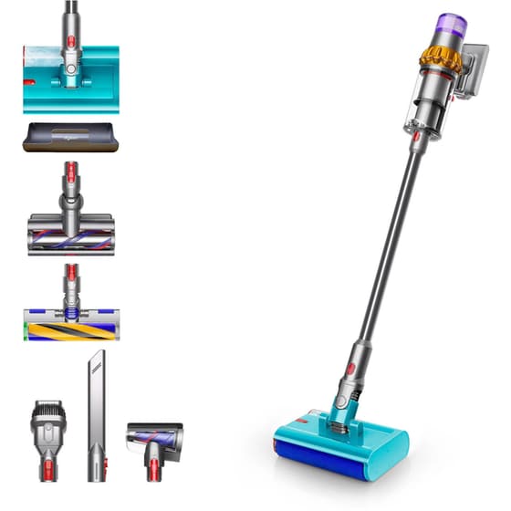 DYSON V15s Aqua Detect Submarine 25.2 V 0.77 L Yellow/Iron/Nickel Σκούπα Stick