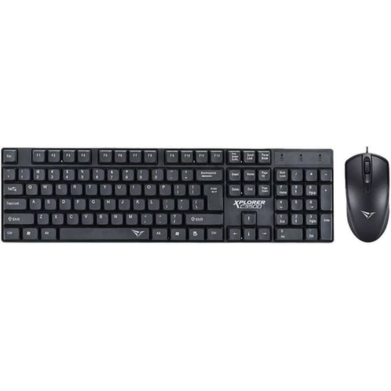 ALCATROZ Xplorer C3500 Ενσύρματο σετ Πληκτρολόγιο/Ποντίκι - Μαύρο (US)