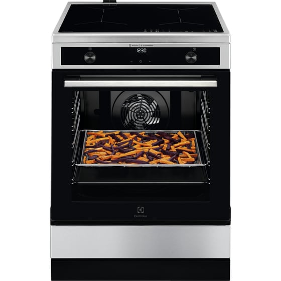 ELECTROLUX LKI66021AX SteamBake 73 Lt Inox Επαγωγική Ηλεκτρική Κουζίνα