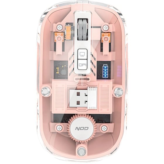 Nod Cyber Rechargeable Ασύρματο Ποντίκι Pink