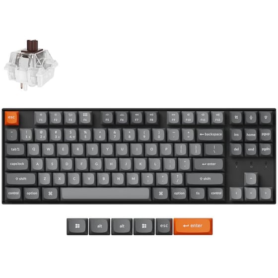 Keychron K8M-B3 Gaming Ασύρματο Πληκτρολόγιο με Brown Switch RGB 80% (US)