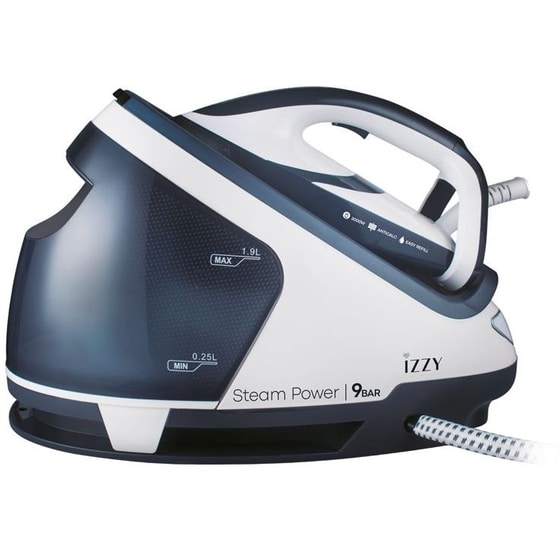 IZZY IZ-1110 9 bar με Δοχείο Νερού 1.9 L Λευκό/Μπλε Σύστημα Σιδερώματος