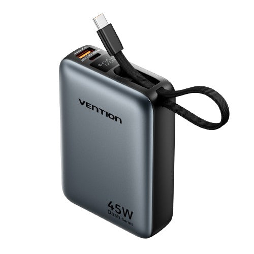Vention Powerbank 20000mAh 45W 2xUSBC 1xUSBA + Built-in USBC Cable FHGH0-TY