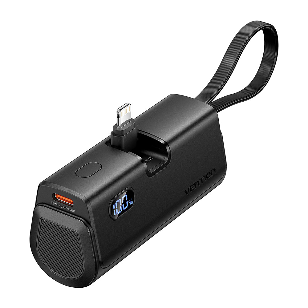 Vention FHRB0 Powerbank 4800mAh 22.5W Foldable Lightning Black
