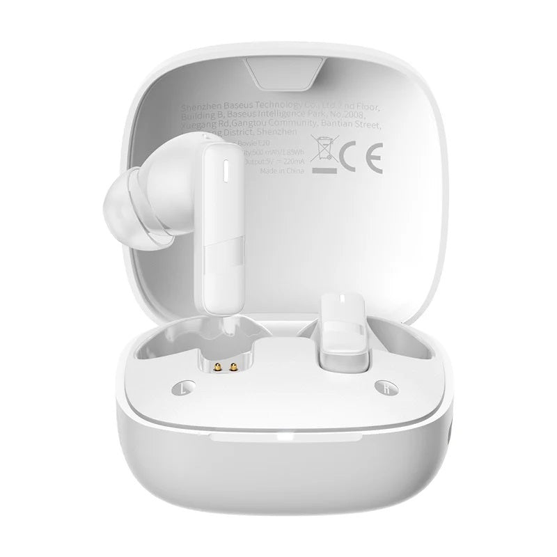Baseus E20 Headphones In Ear TWS Bowie White