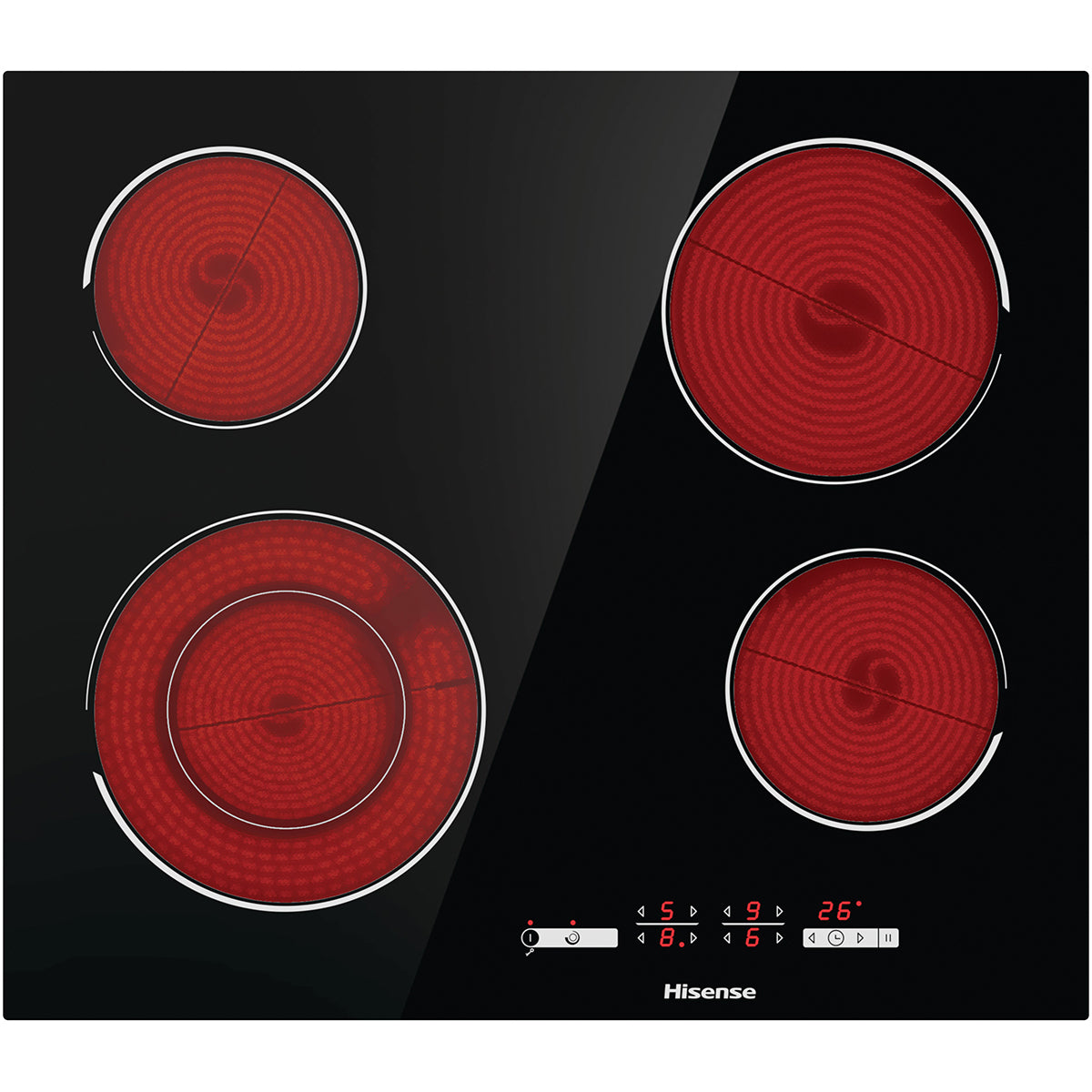 Hisense E6432C Ceramic Hobs with Frame with Locking Function 60x51 cm