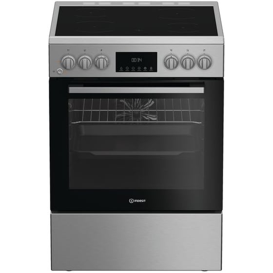 INDESIT I6V8LMX 66 Lt Inox Ηλεκτρική Κουζίνα Κεραμική