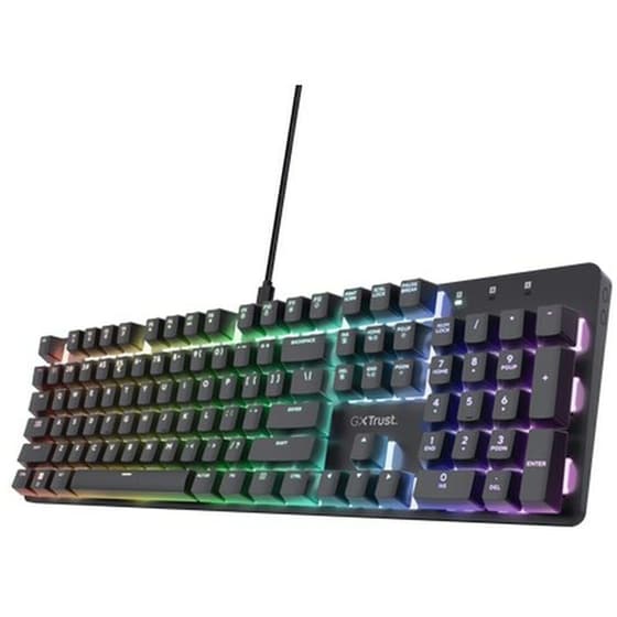 Trust GXT 871 Zora Gaming Μηχανικό Ενσύρματο Πληκτρολόγιο με RGB φωτισμό (US)